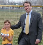 Kaleigh Salzman and Bethany College President Edward F. Leonard III